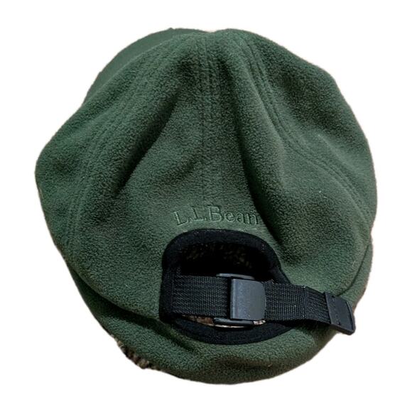 LL Bean Fleece Polartec Hat Mens L XL Green Cap Ear Flaps - Picture 4 of 8